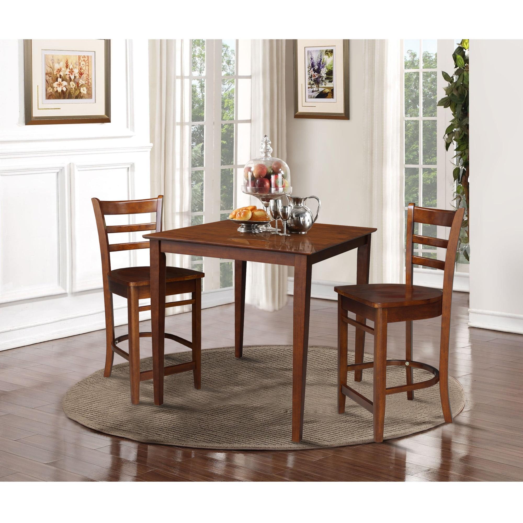 2 - Person Counter Height Solid Wood Dining Set