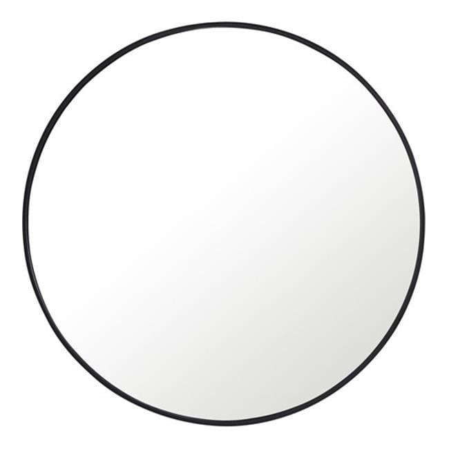 Elegant Lighting Metal frame Round Mirror 36 inch Black finish