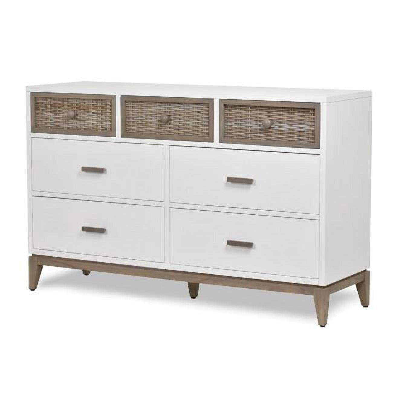 36 x 58 x 18 in. Kauai 7-Drawer Dresser, White