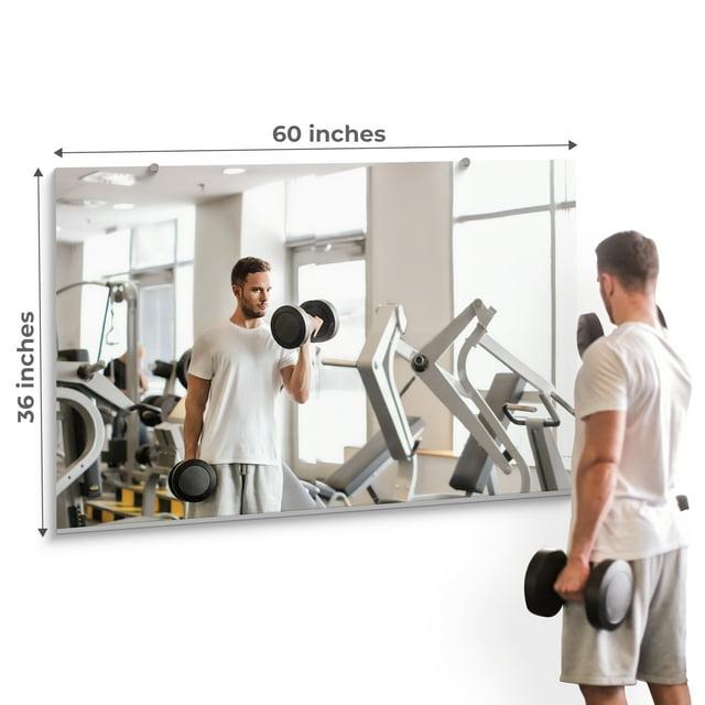 Gym Wall Mirror SD Annealed 1/4" Thick | Safety-Backed, 36" x 60"
