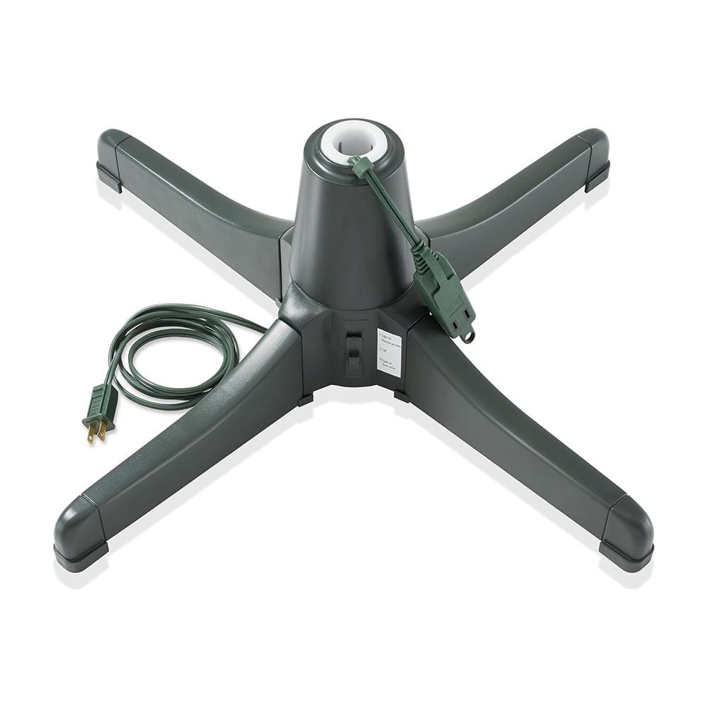 Casafield Rotating Christmas Tree Stand - 360-Degree Revolving Base for Up to 7.5 FT Artificial Tree, Green