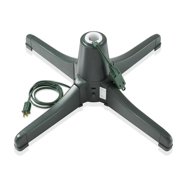 Casafield Rotating Christmas Tree Stand - 360-Degree Revolving Base for Up to 7.5 FT Artificial Tree, Green