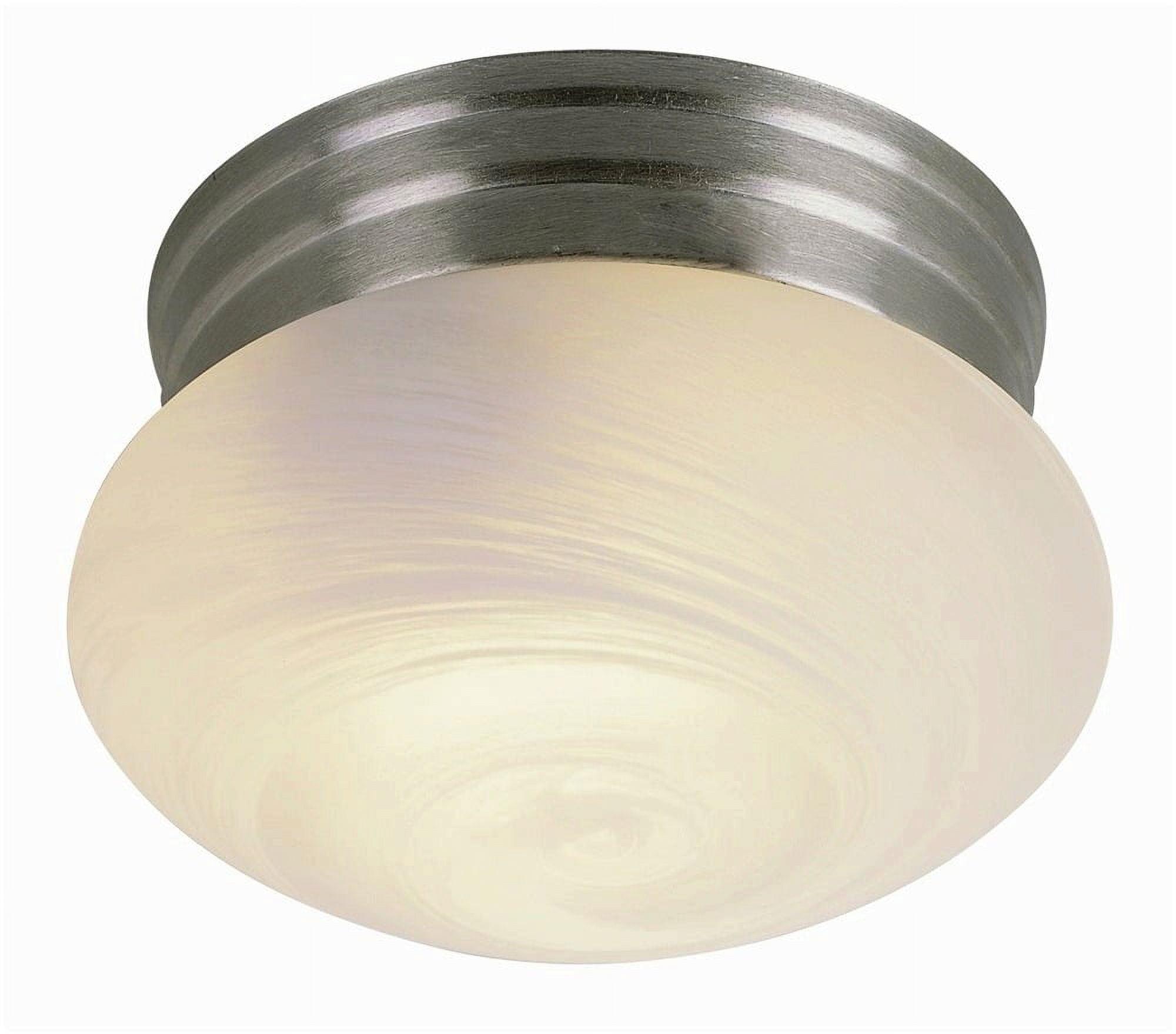 Dash 8" White Marbleized Glass Globe Flush Mount Light