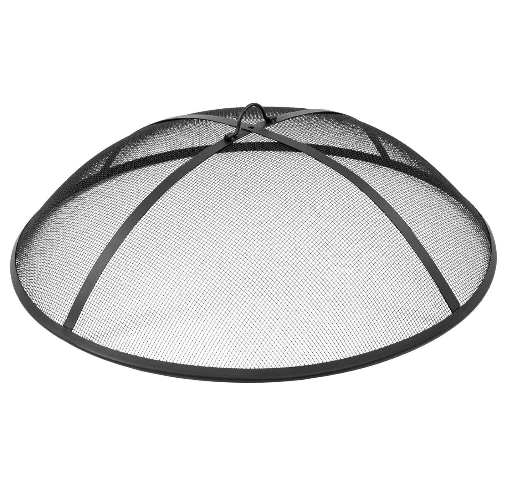 36Inch Round Screen Cover,Outdoor Patio Mesh FirePit Screens,Heavy Duty Steel Domed Ember Guard with Handle