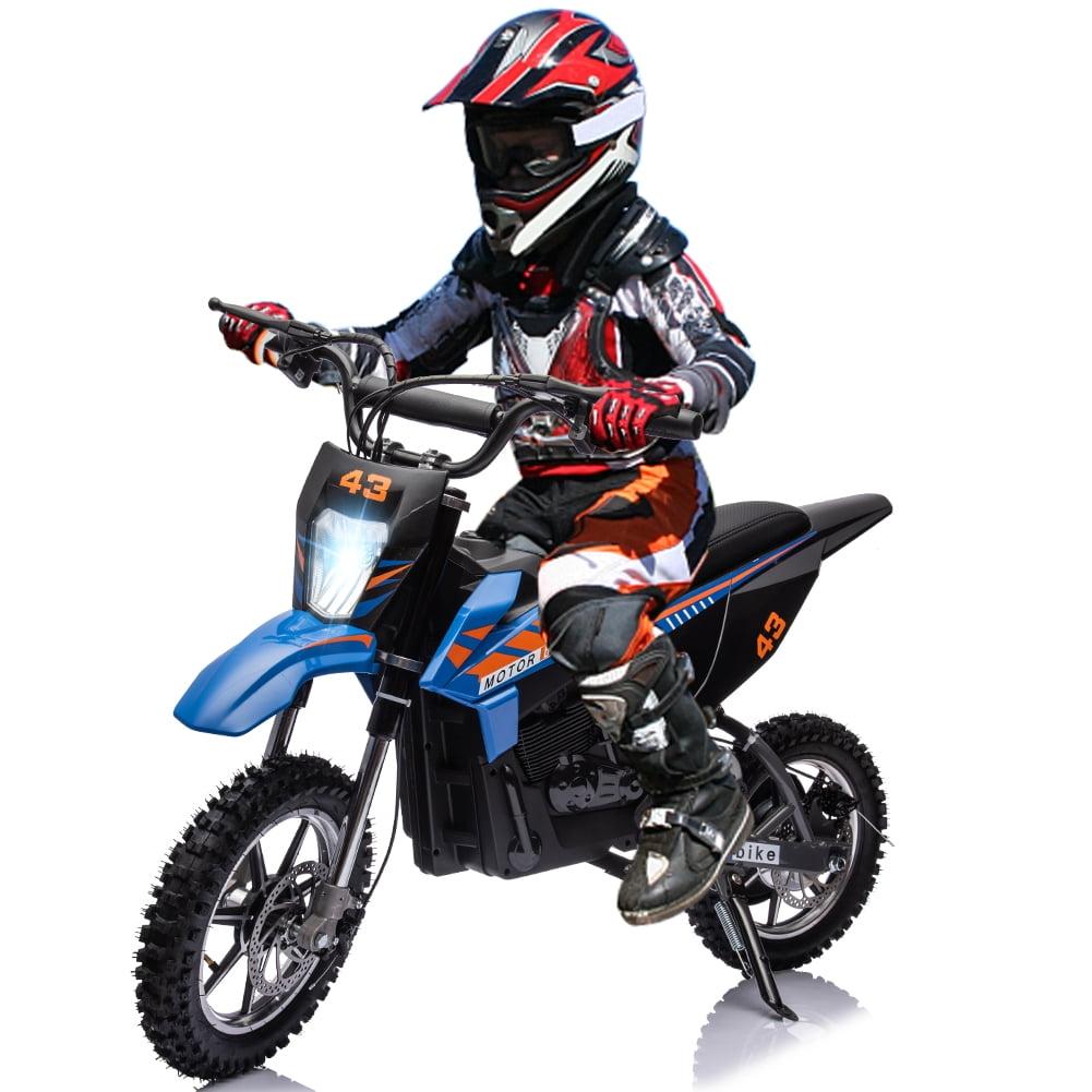 Blue 36V Electric Dirt Bike with LED Headlight