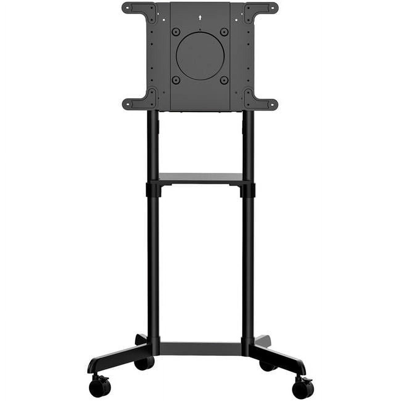 VersaTilt 37"-70" Black Mobile TV Stand with Rotating Mount and Shelf