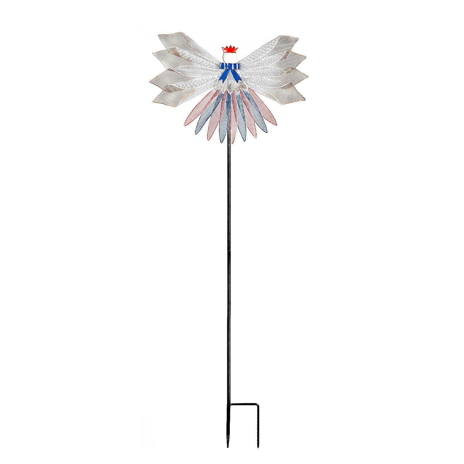 37"H Garden Stake, Americana Angel