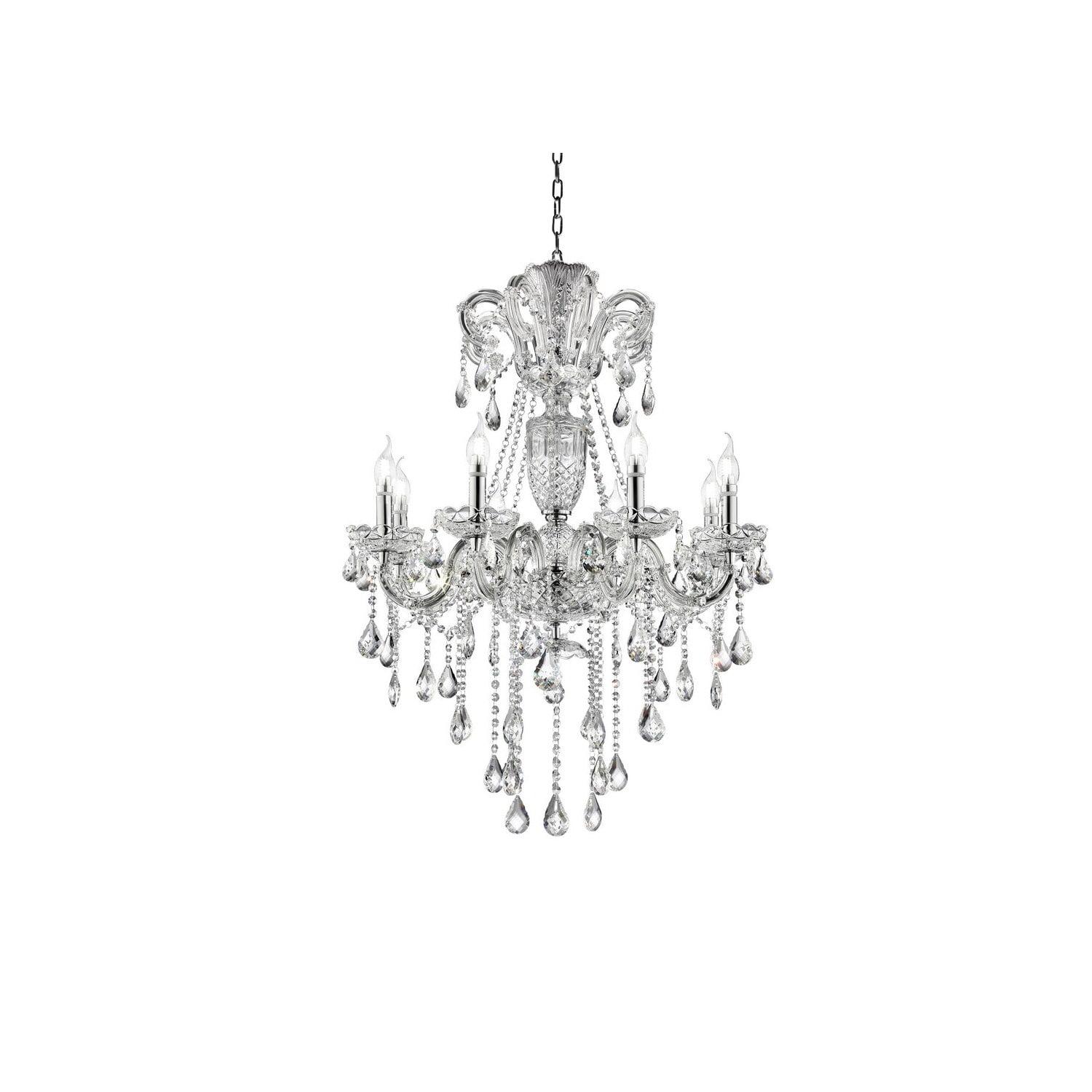 Eilish Chrome Finish 8-Light LED Crystal Empire Chandelier