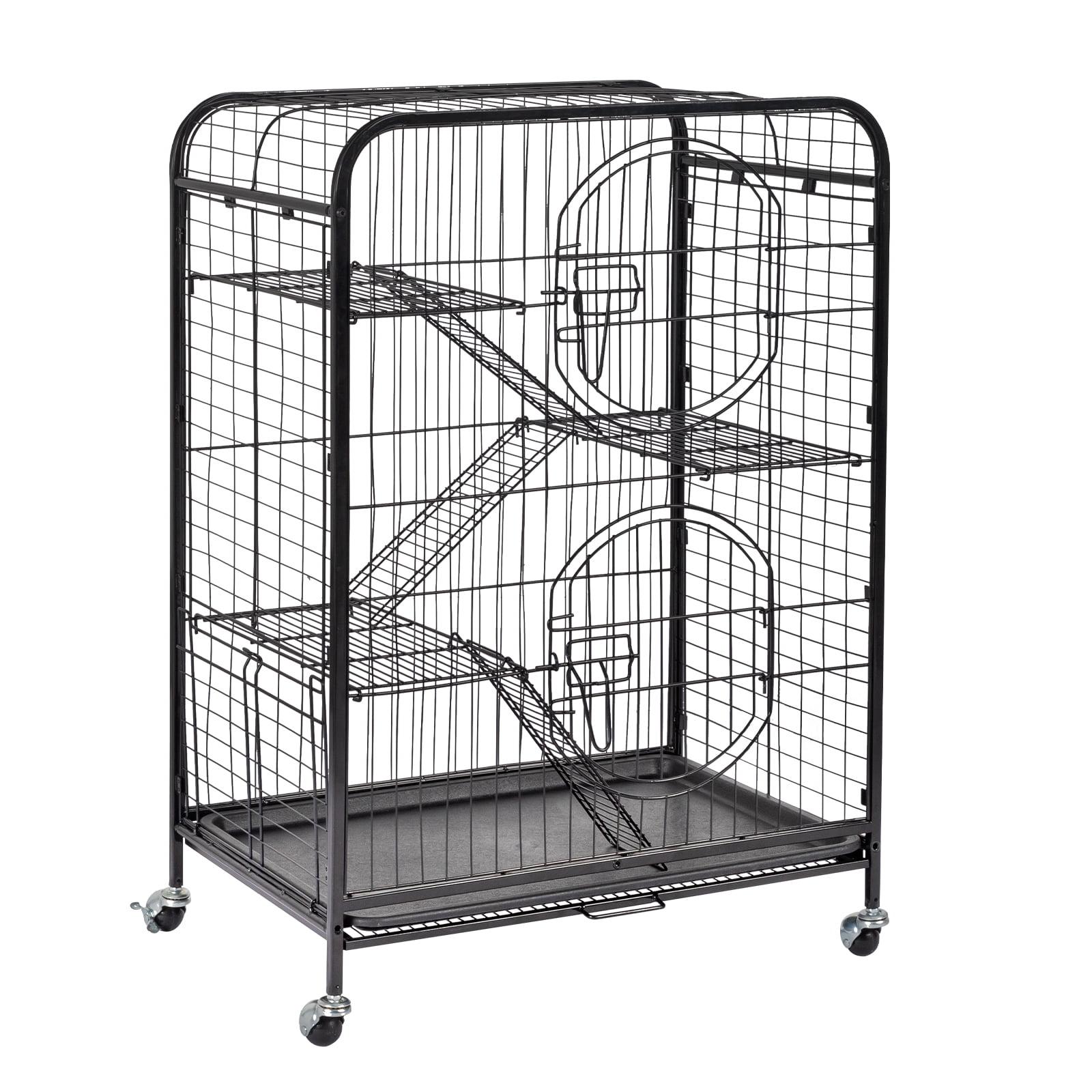 Black Metal 37'' Multi-Level Small Animal Cage