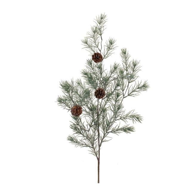 37-Inch Green and Brown Pine Spray with Pinecones Set