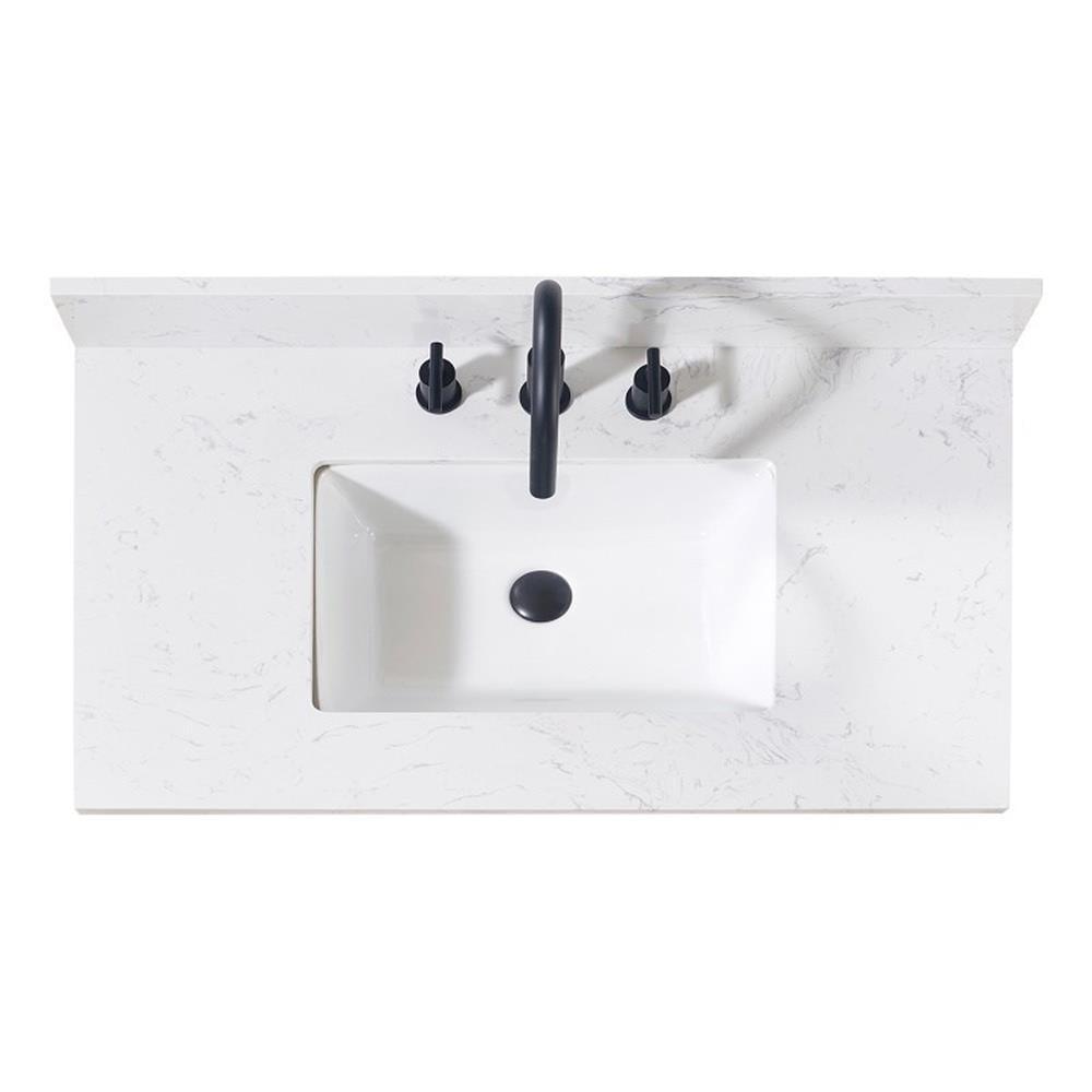 37'' Stone Single Bathroom Vanity Top with Sink