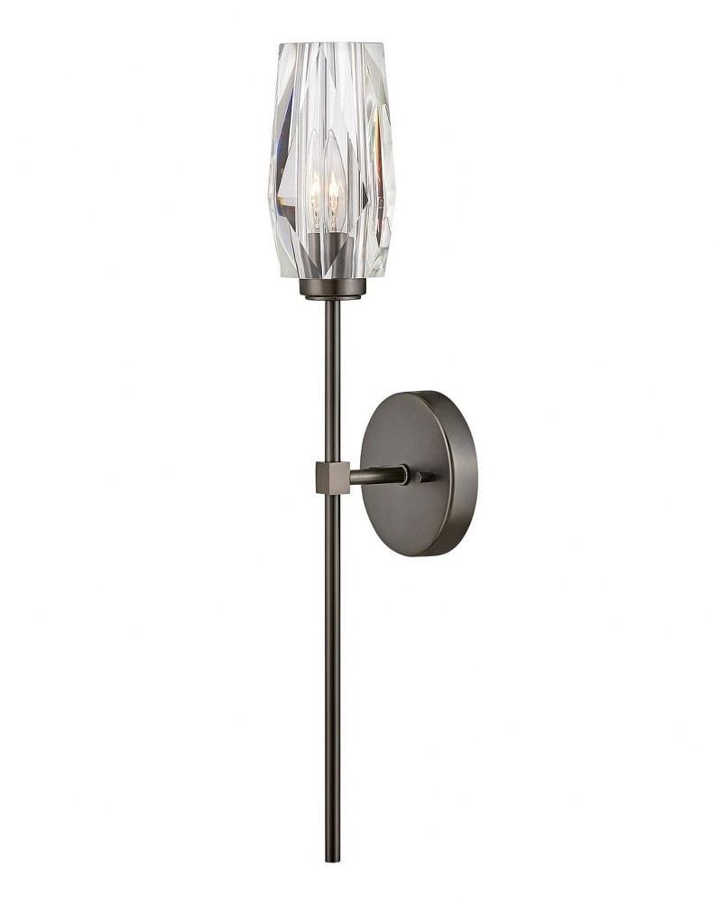 Ana Black Oxide Crystal Cylinder Wall Sconce