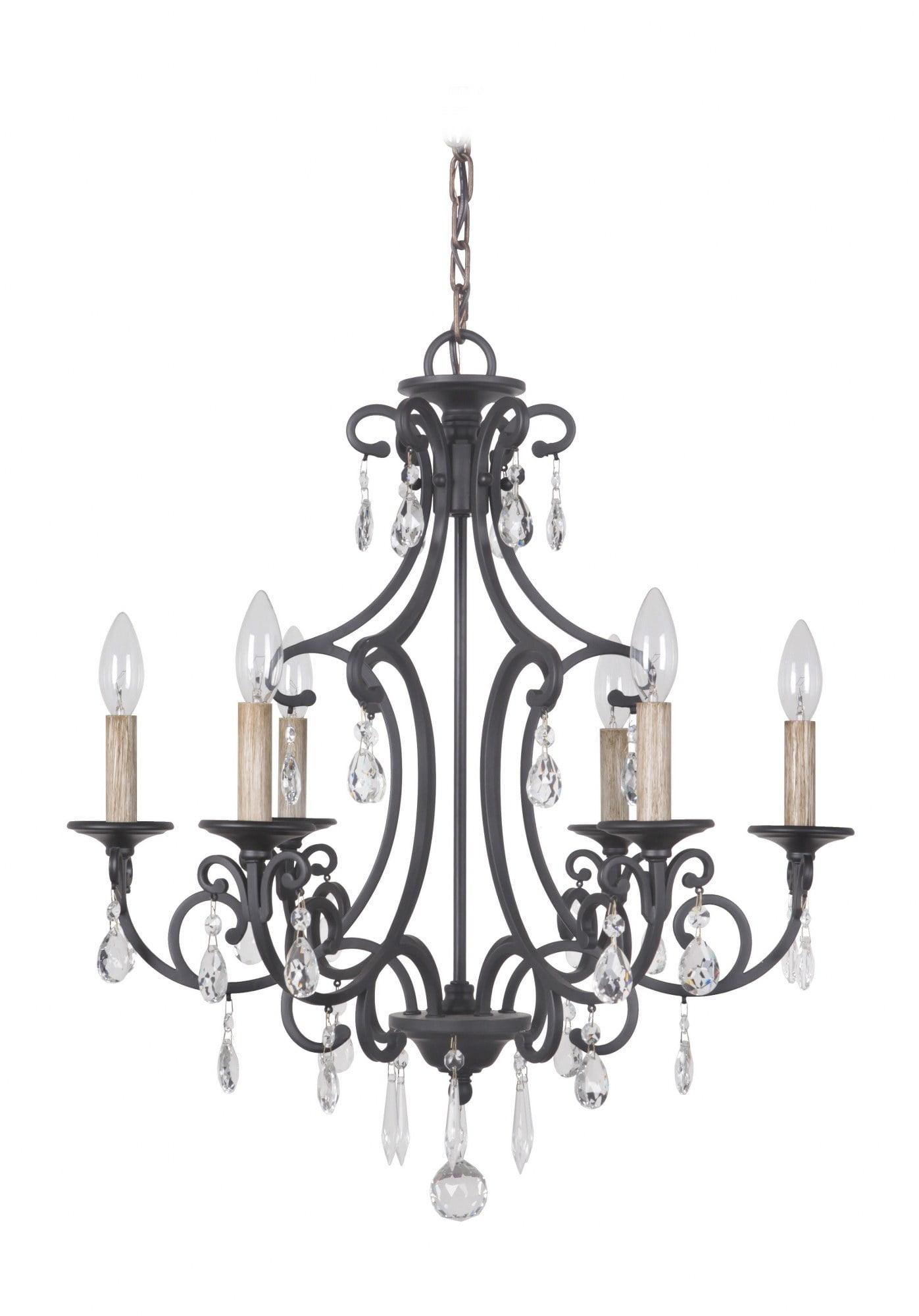 38926-MBK-Craftmade Lighting-Bentley - Six Light Chandelier     -Traditional Installation