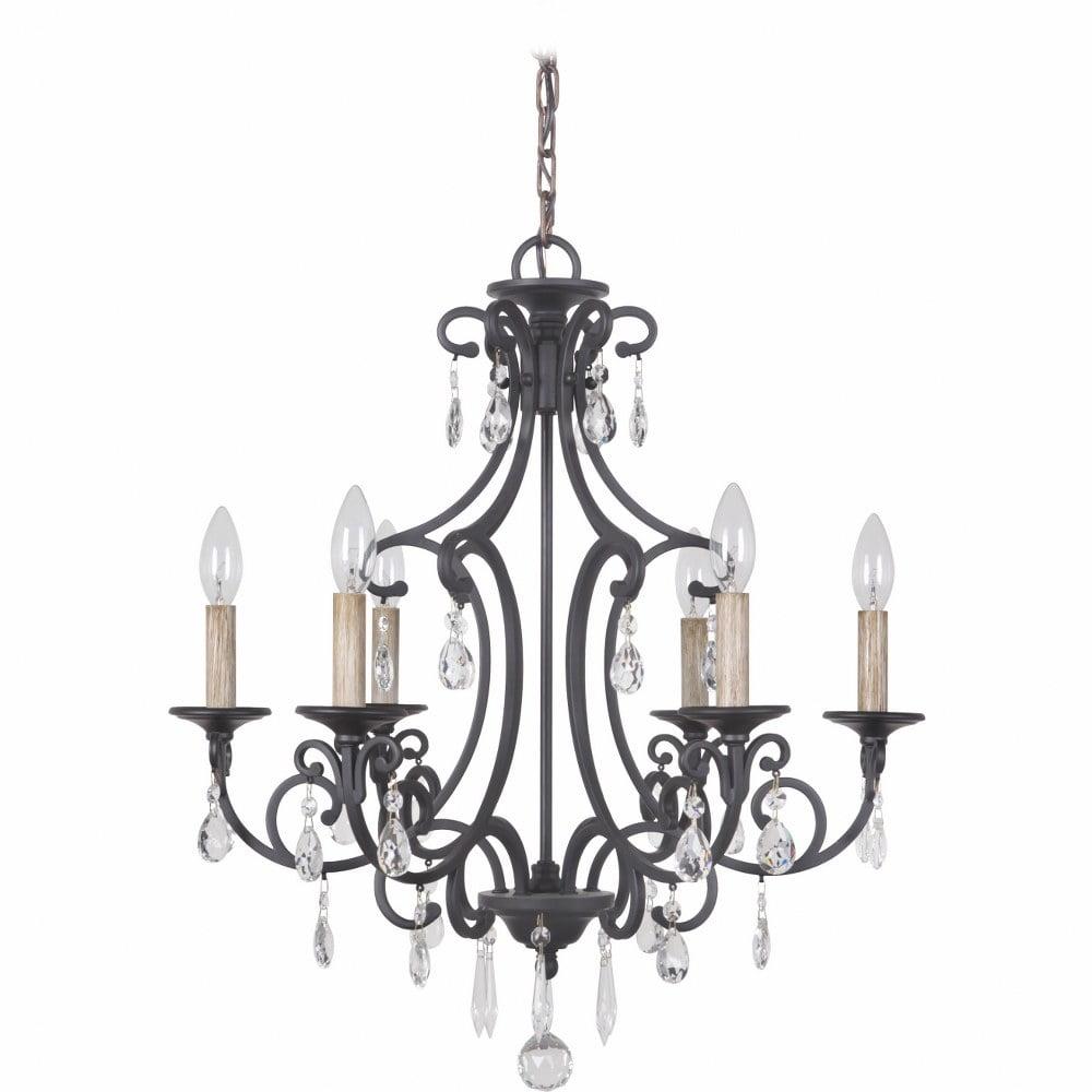 38926-MBK-Craftmade Lighting-Bentley - Six Light Chandelier     -Traditional Installation