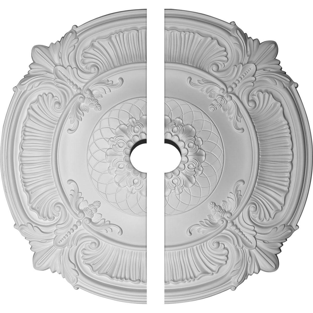 Primed White High-Density Urethane Ceiling Medallion, 39.5 Inches