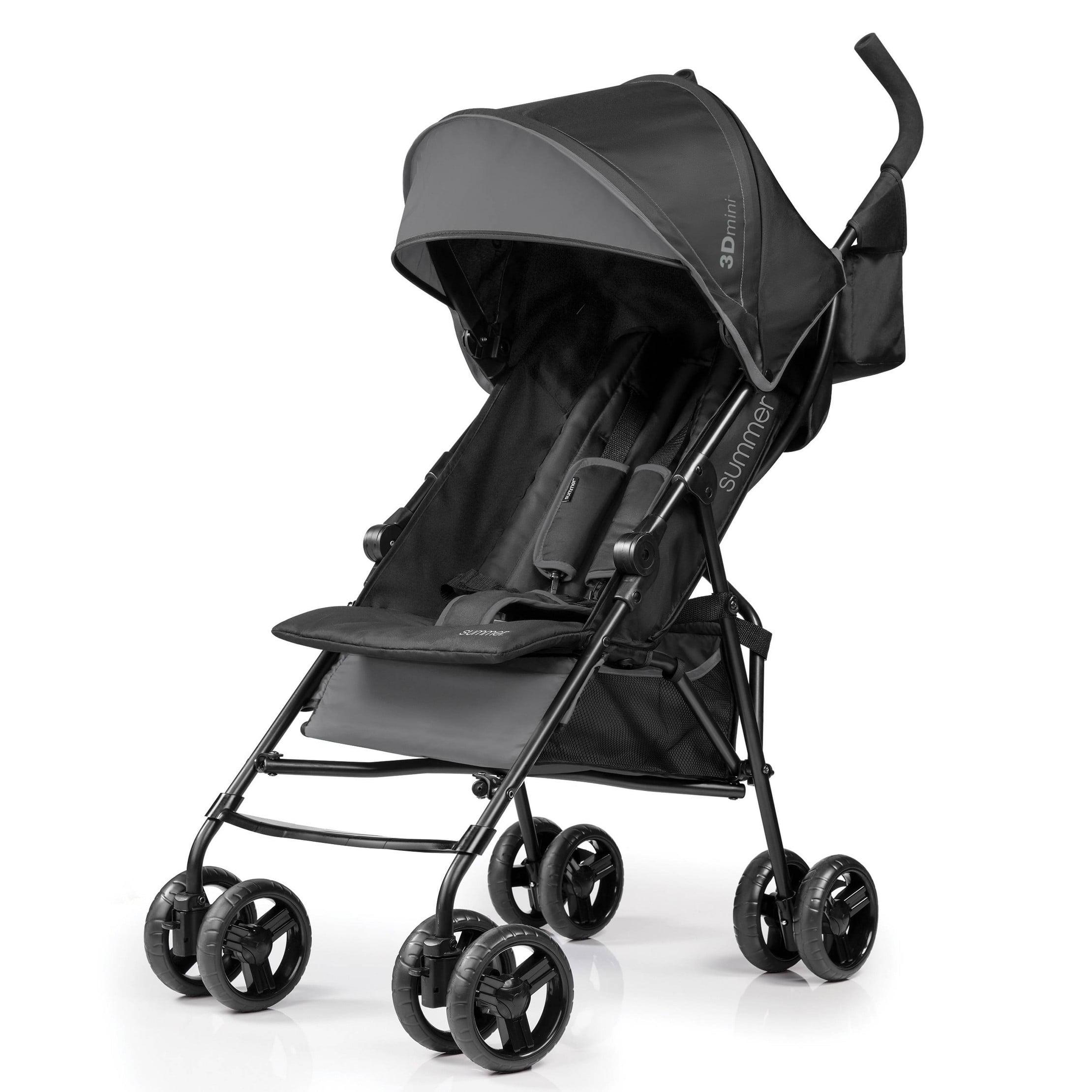 Gray Steel Lightweight Umbrella Stroller with Sun Visor