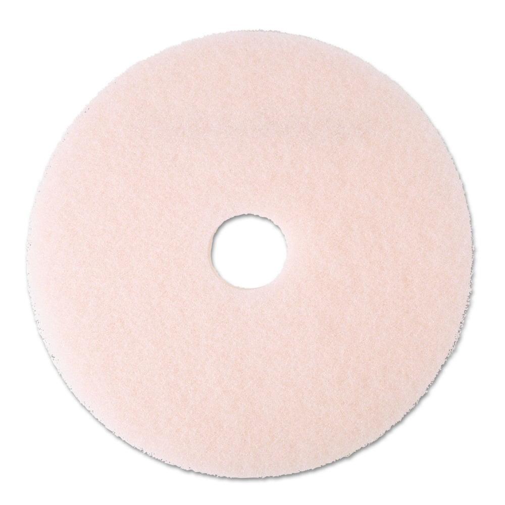 20-Inch Pink Nonwoven Polyester Floor Polishing Pad