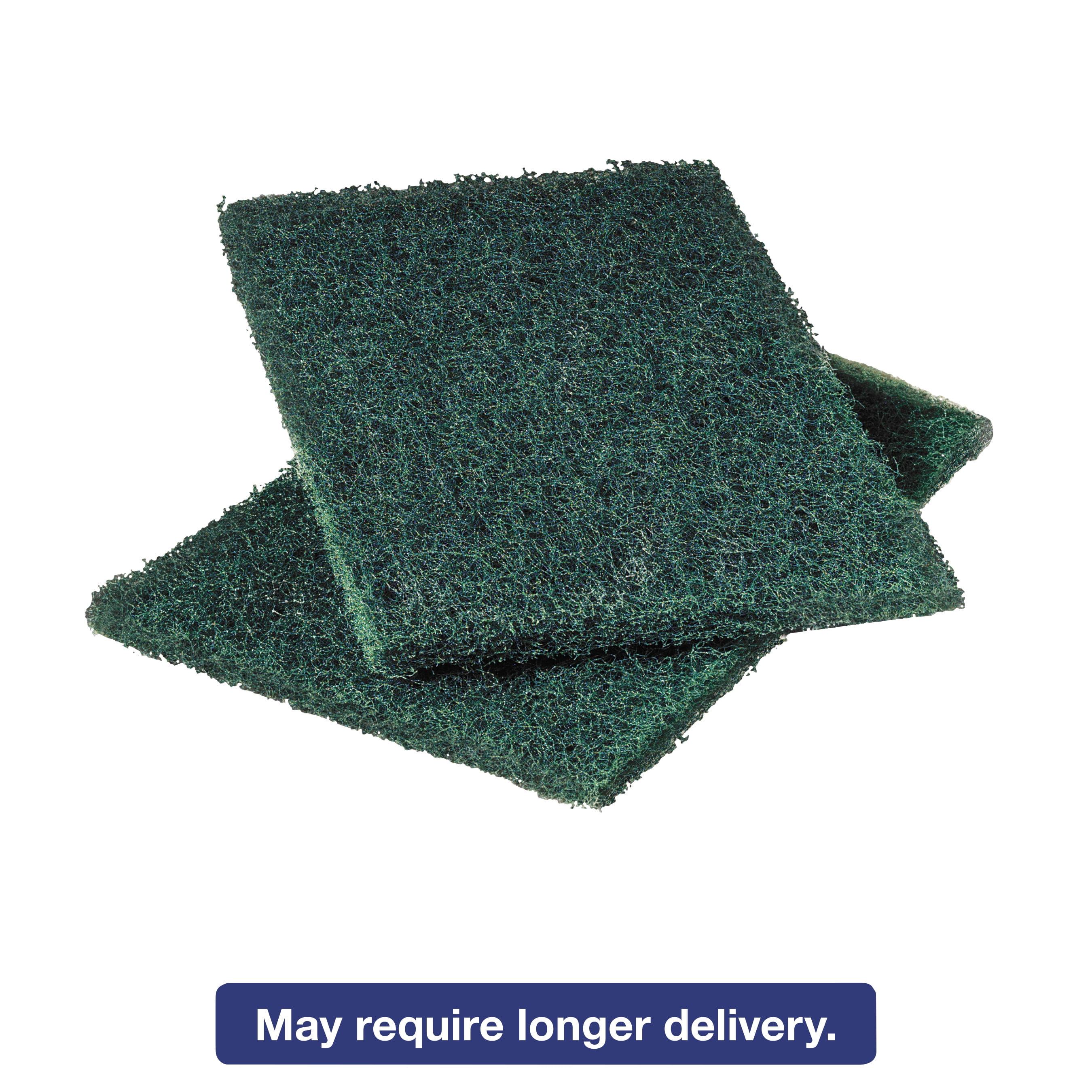 Scotch-Brite Green Heavy-Duty Scouring Pads 6 x 9 Inch, 12-Pack