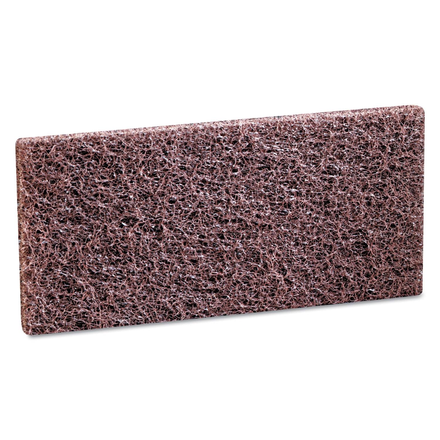 Brown Synthetic Fiber Rectangular Scrub Pad 10 x 4.625 in.