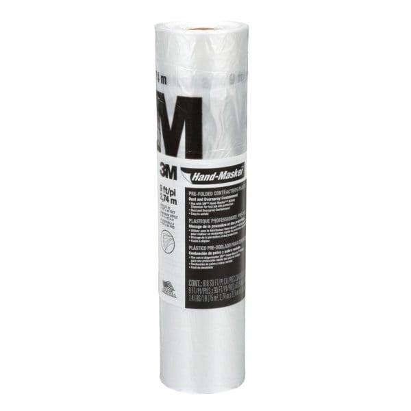 3M Hand-Masker Contractor's Plastic, 9 ft x 90 ft x 0.00035 in, 1 Roll/Pack