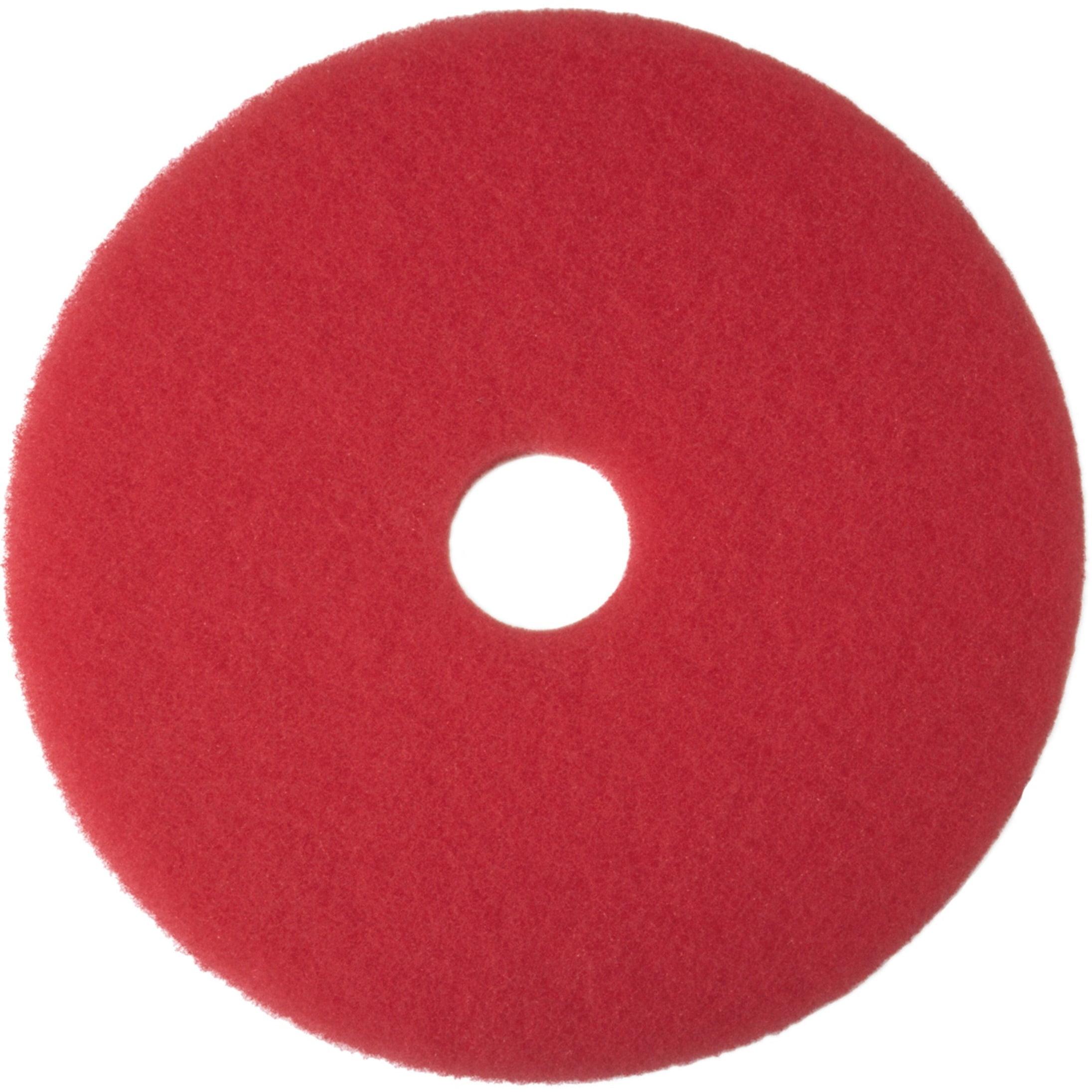 14" Red Round Buffing Floor Pad