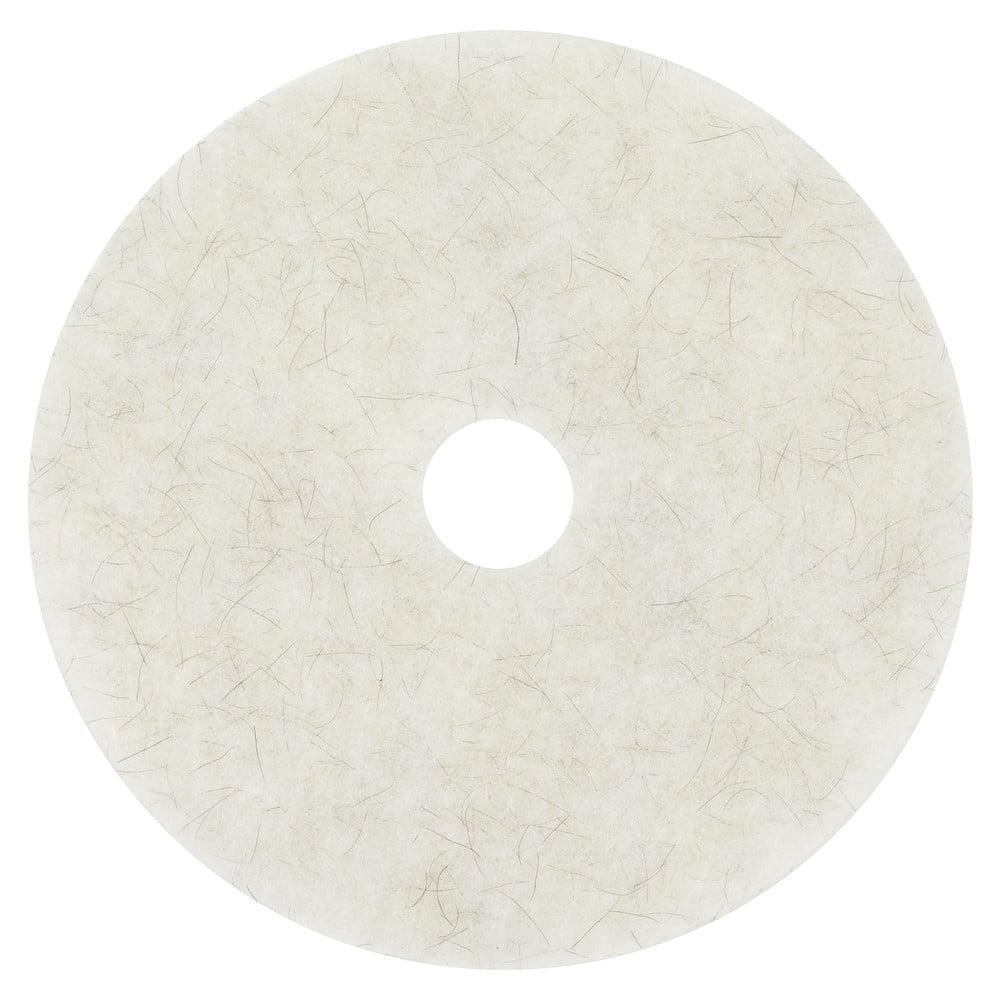 27-Inch White Natural and Polyester Fiber Floor Polishing Pad