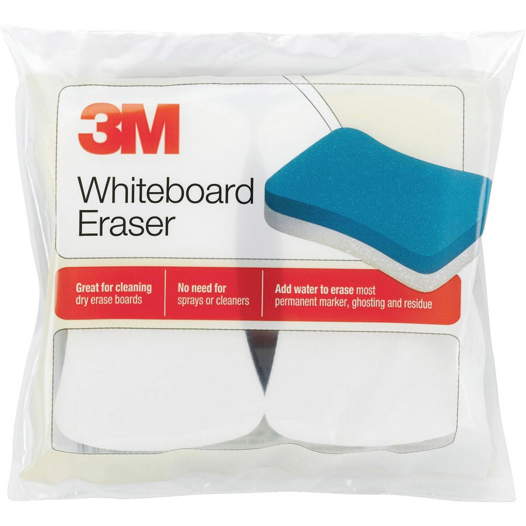 3M White and Blue Whiteboard Erasers, 5" x 3", 2-Pack