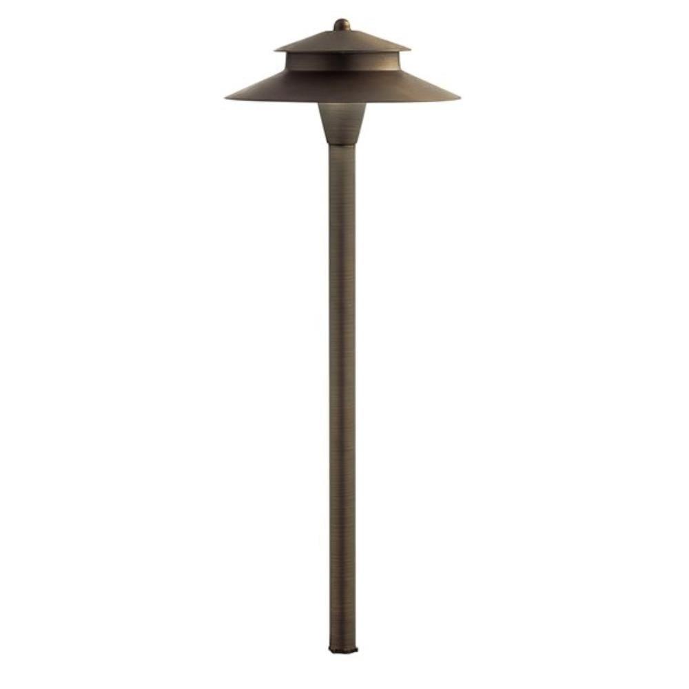 Antique Brass LED Pathway Light with Down Lighting