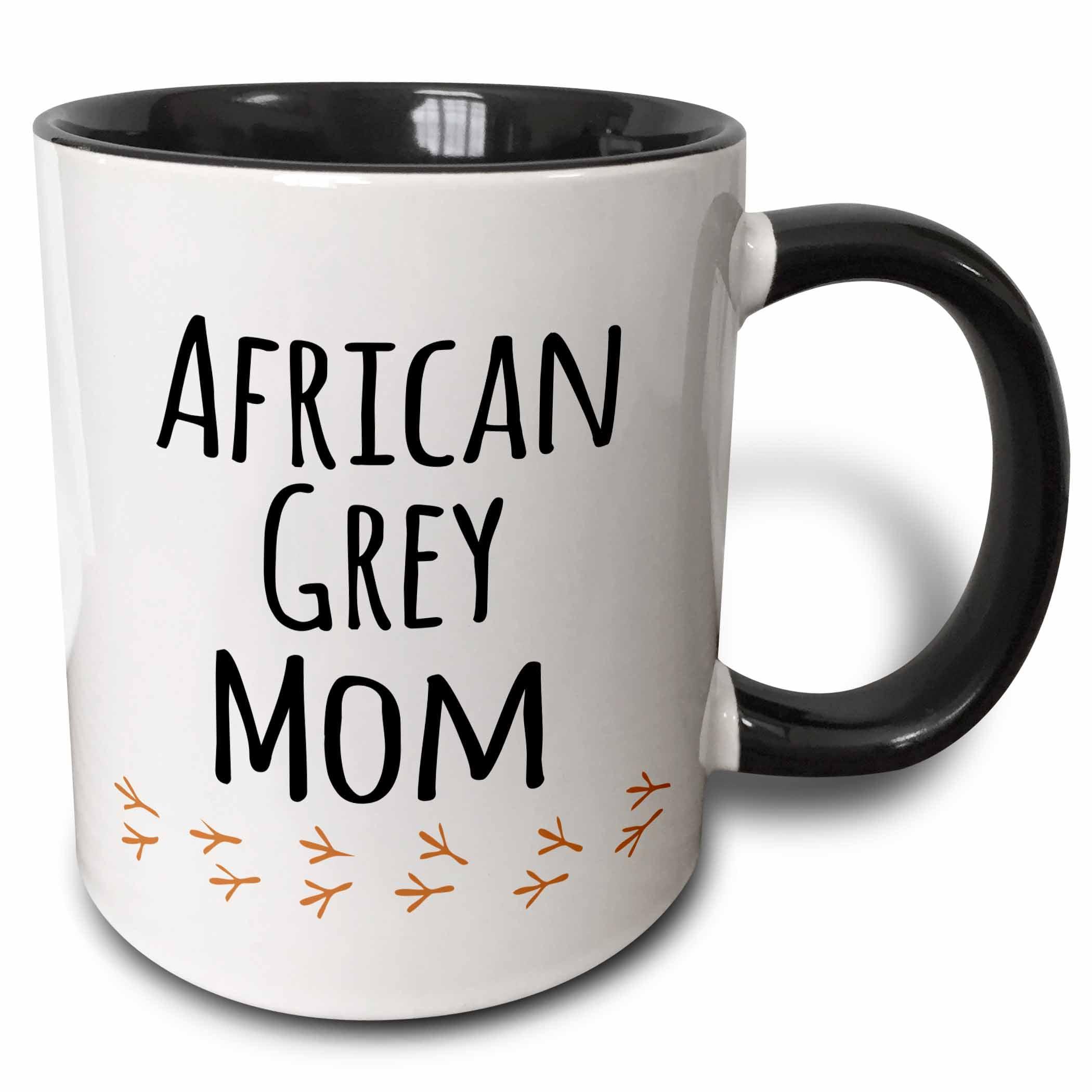 Personalized Black and White Ceramic Mug for Bird Lovers, 11 oz