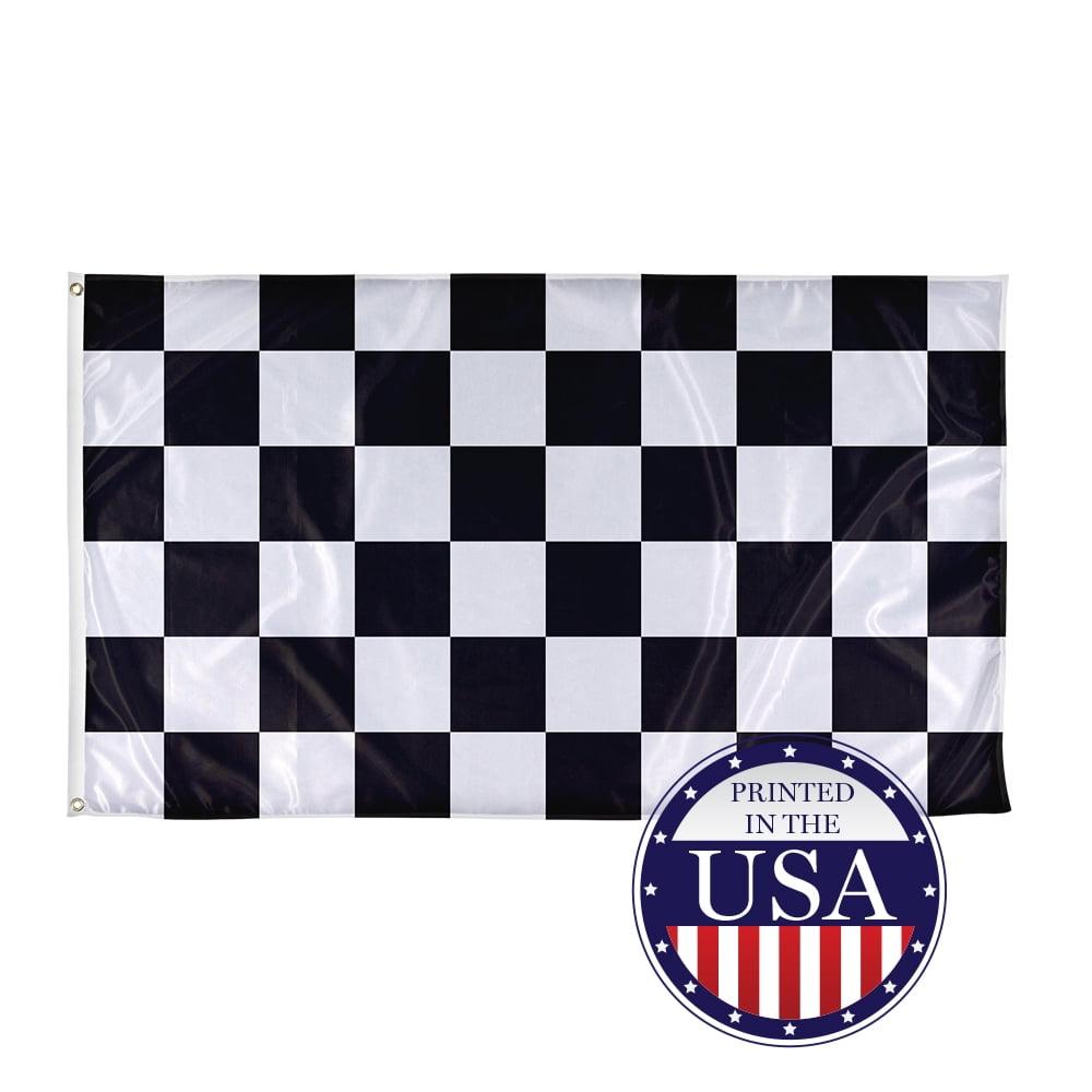 Maison 3'x5' ft Checkered Poly Flag For Indoor & Outdoor Use - Available In Different Bold Colors