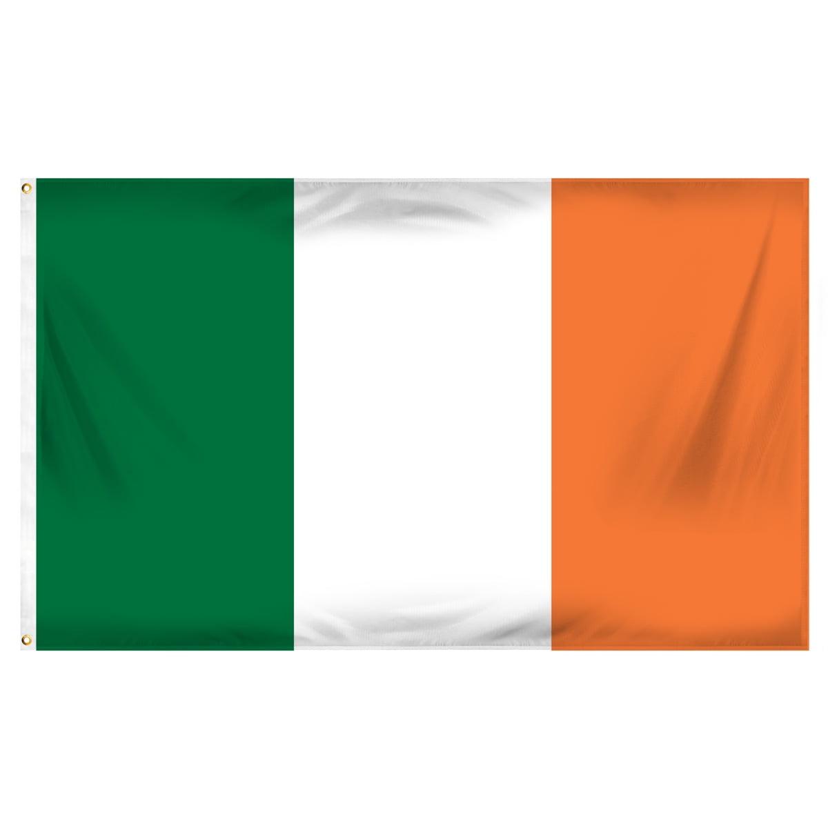 3ft x 5ft Ireland Flag in Green, White, and Orange Polyester