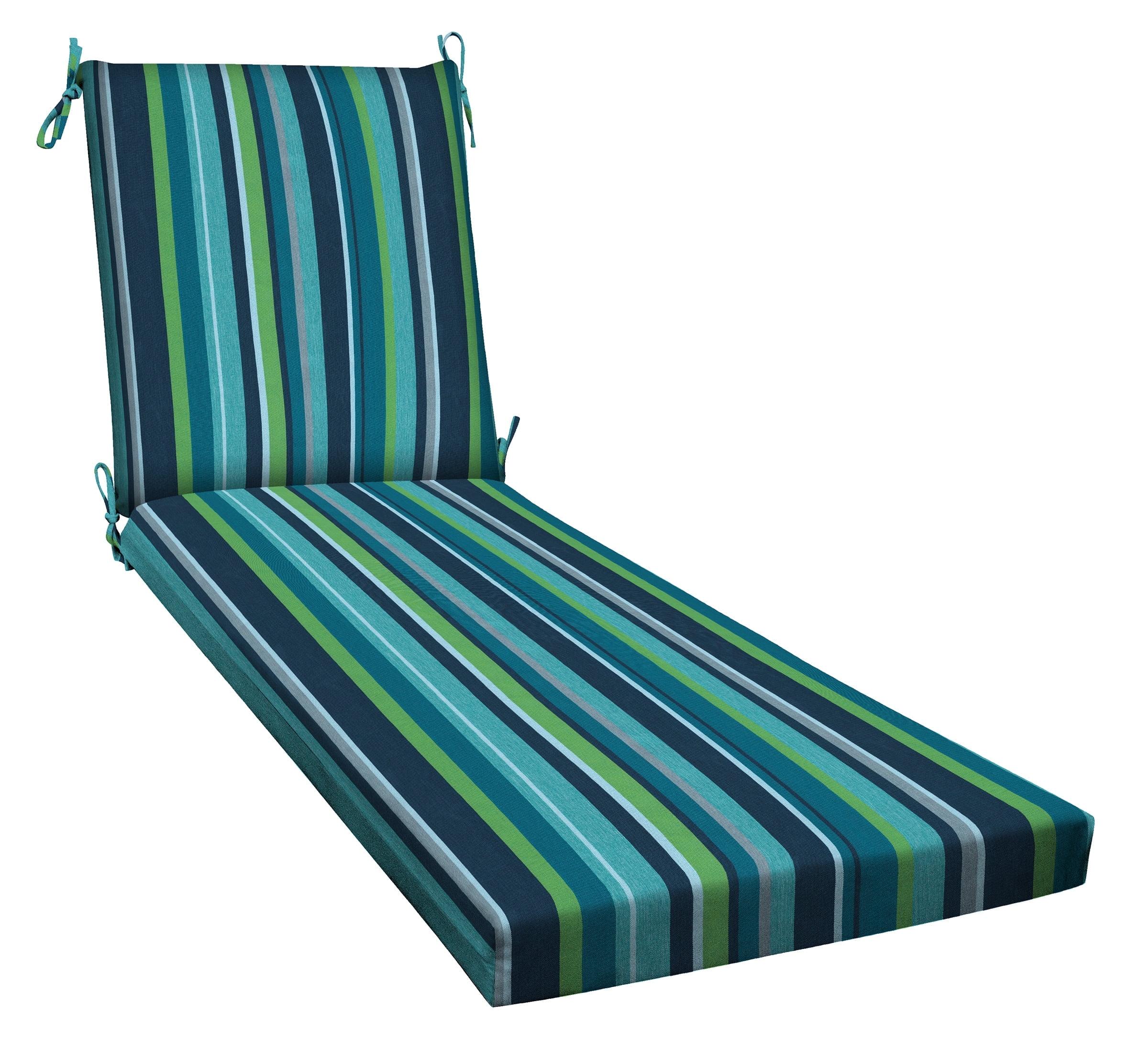 Honeycomb Outdoor Chaise Lounge Cushion - Stripe Poolside