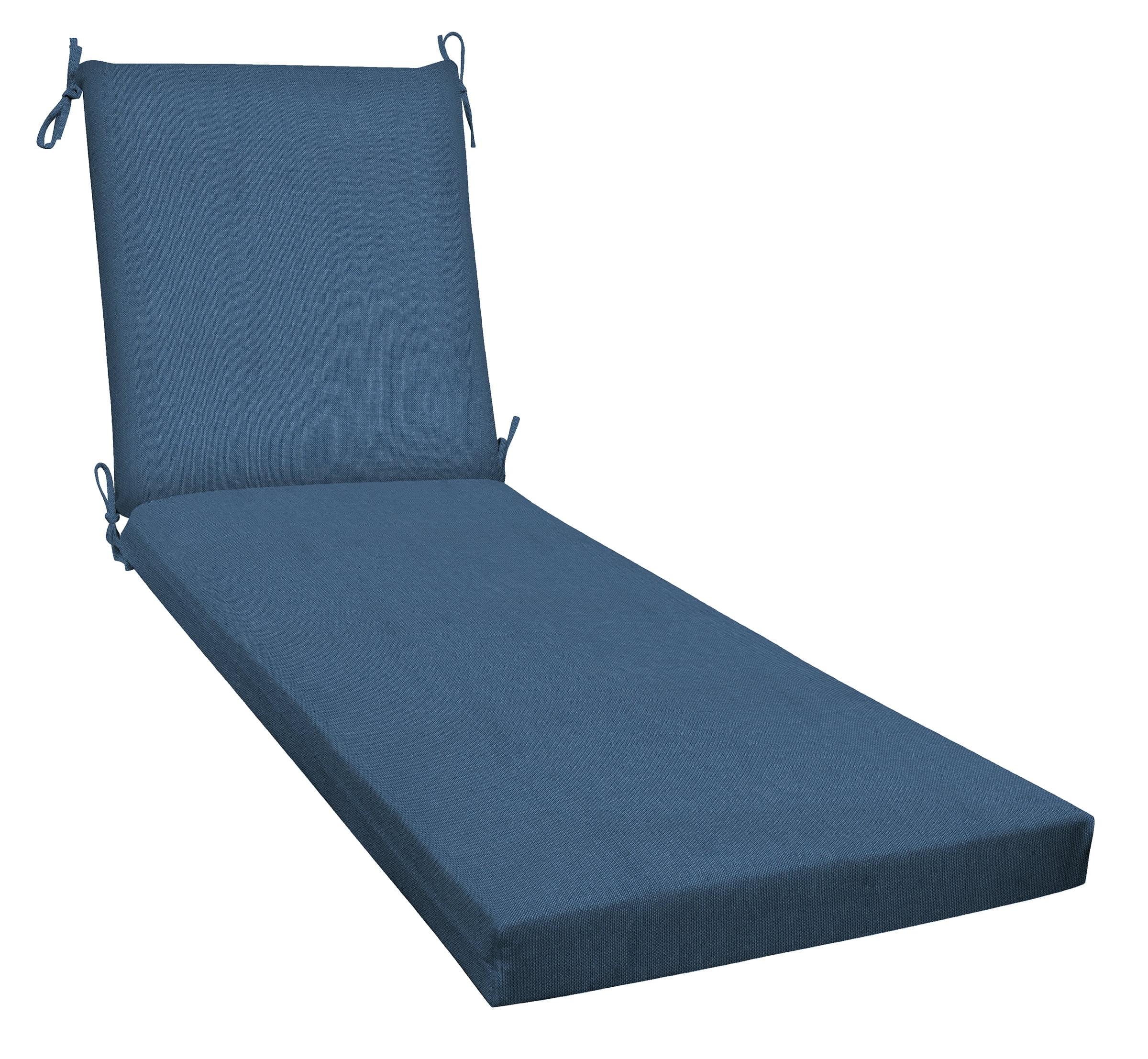 Honeycomb Outdoor Chaise Lounge Cushion - Textured Solid Pacific Blue