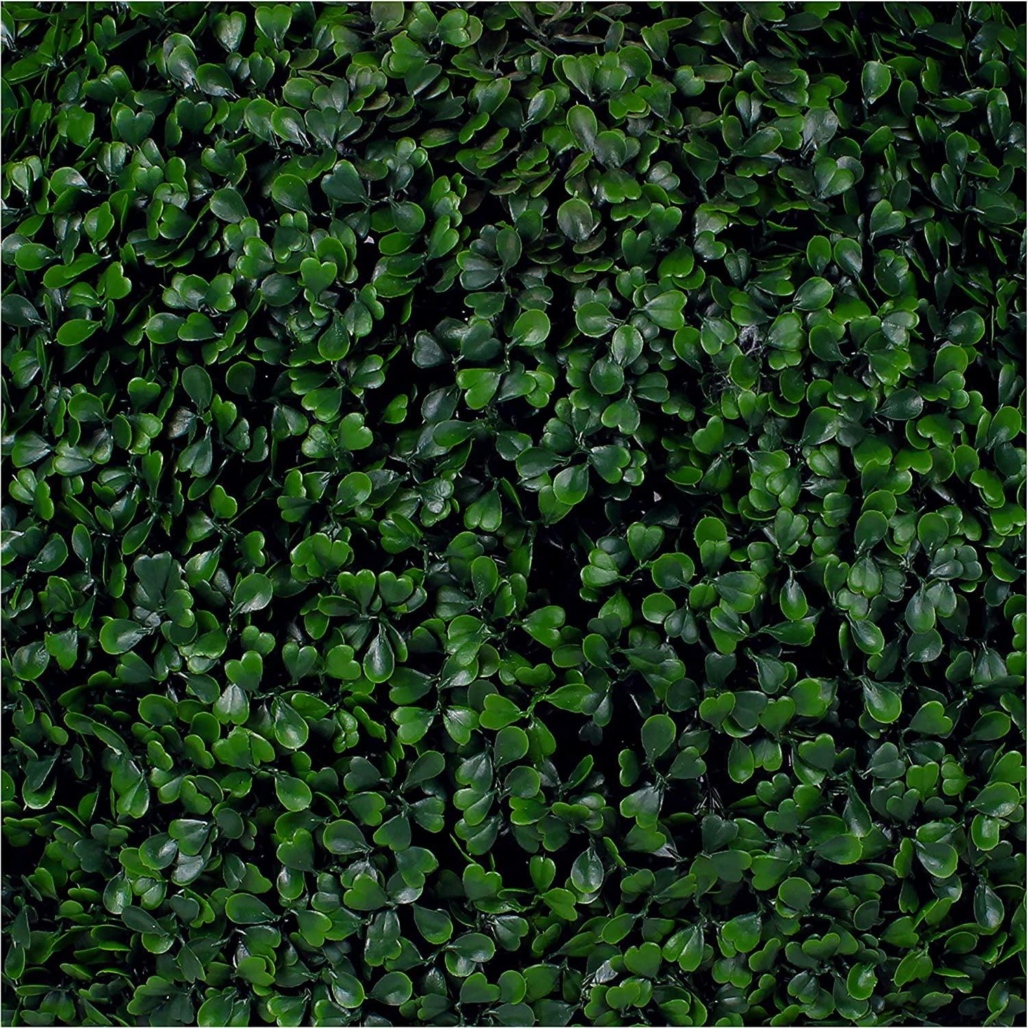 UV Resistant Faux Boxwood Greenery Panels, 2-Pack