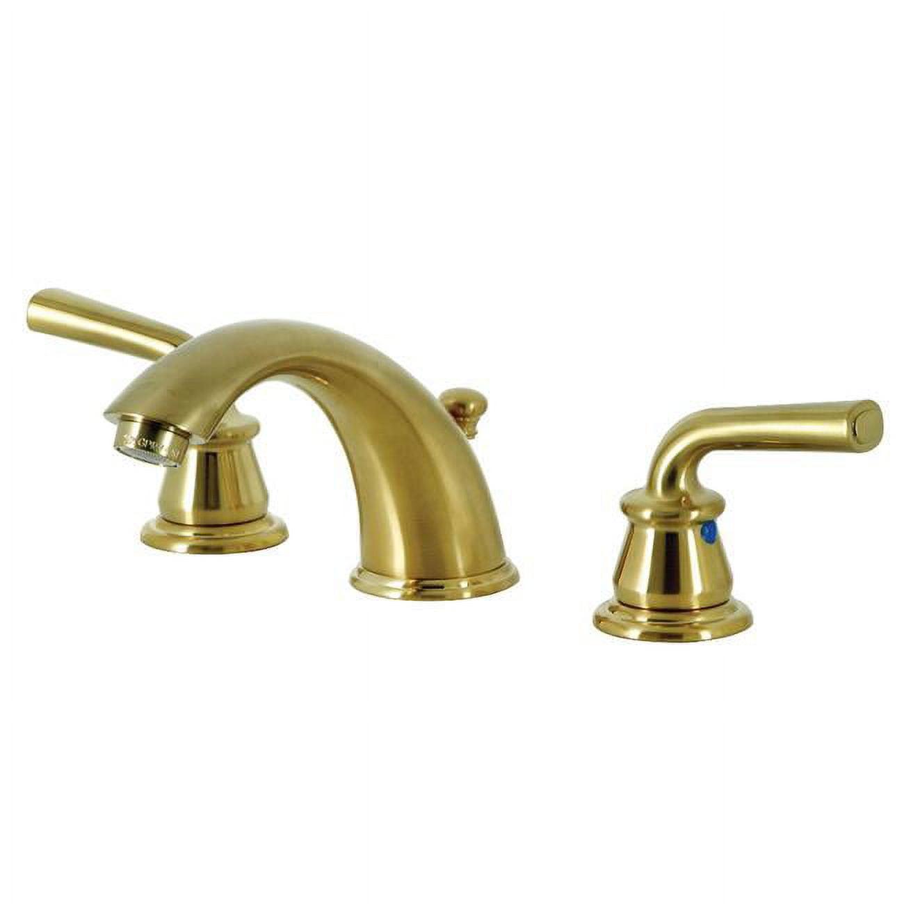 Brushed Brass Traditional Widespread Bathroom Faucet with Pop-Up Drain