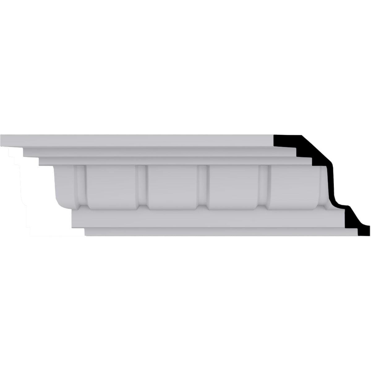 4 1/4"H x 4 1/8"P x 5 1/4"F x 94 1/2"L Eris Dentil Crown Moulding