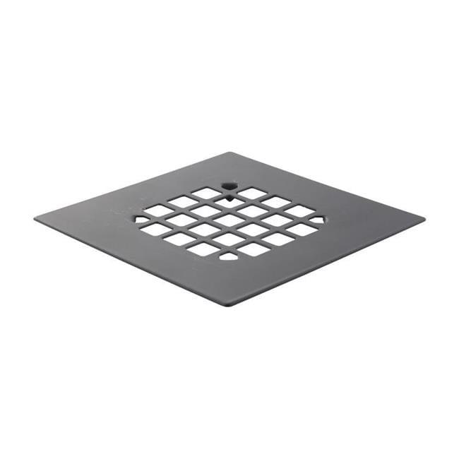 4.25 in. Square Stainless Steel Drain Cover, Matte Black