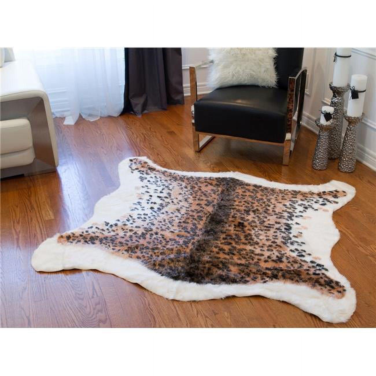 4.25 x 5 ft. Faux Hide Rug - Leopard