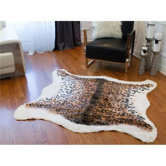 4.25 x 5 ft. Faux Hide Rug - Leopard