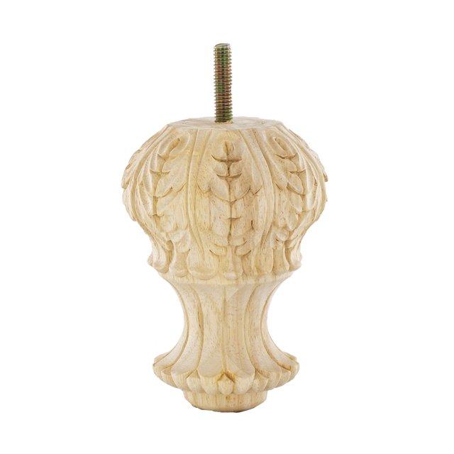 Architectural Products by Outwater L.L.C. 4-3/4 in x 3-1/2 in Unfinished Solid Hardwood Round Sofa Leg