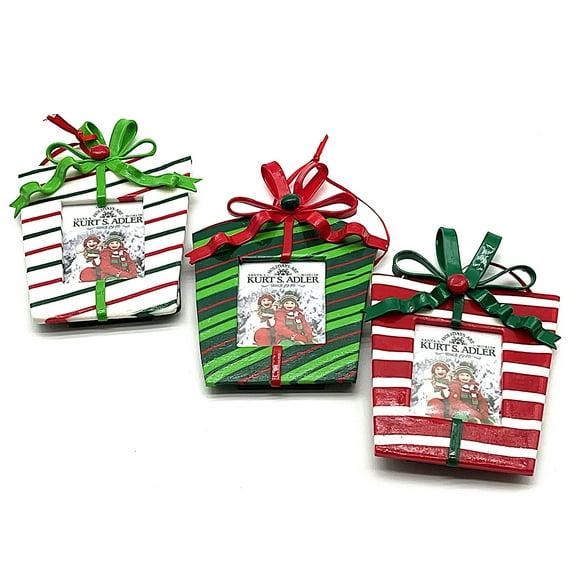 4.4" CLAYDOUGH GIFT BOX PHOTO FRAME Ornament 3/ASSTD.