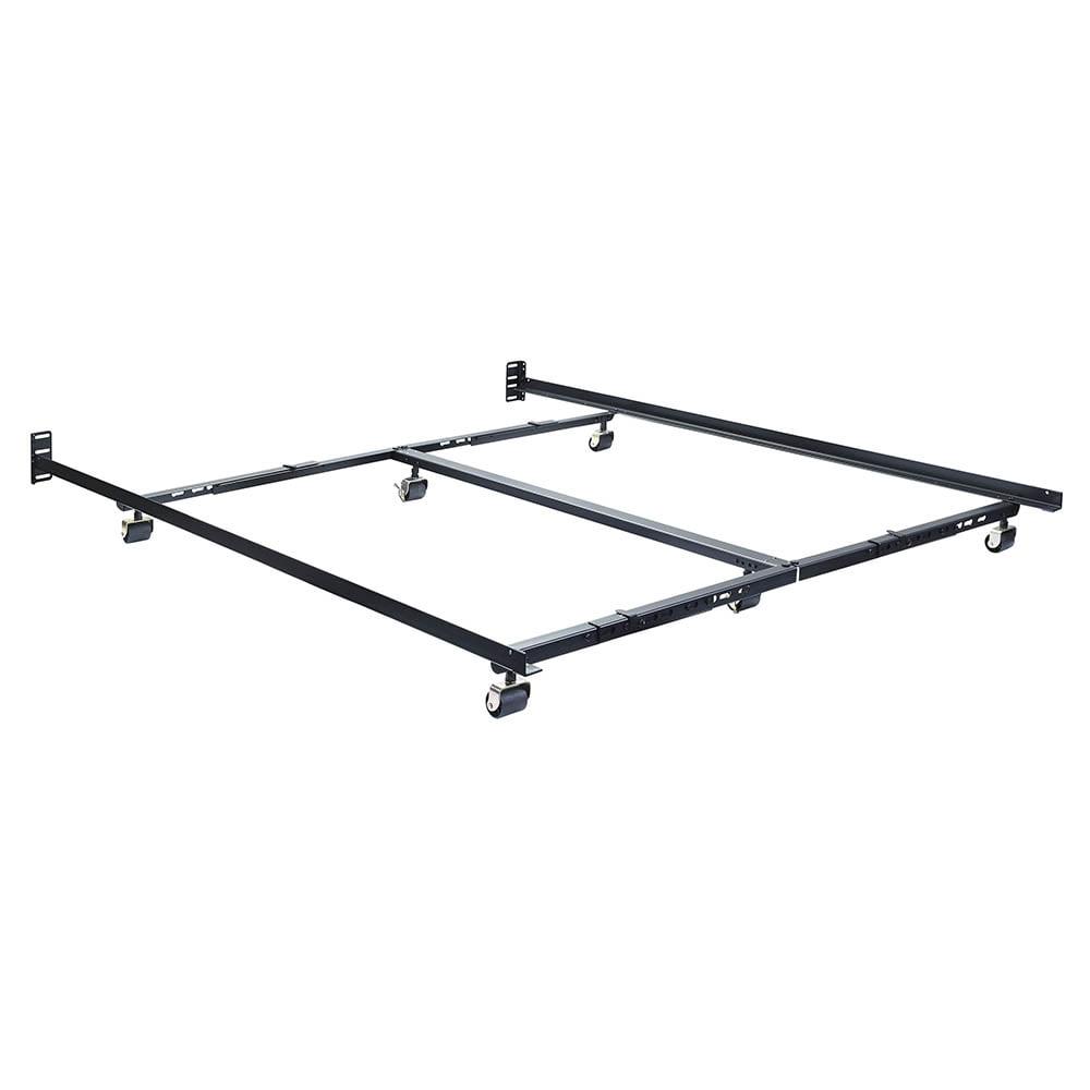 King Size Low-Profile Metal Box-Spring Frame with Large Rollers