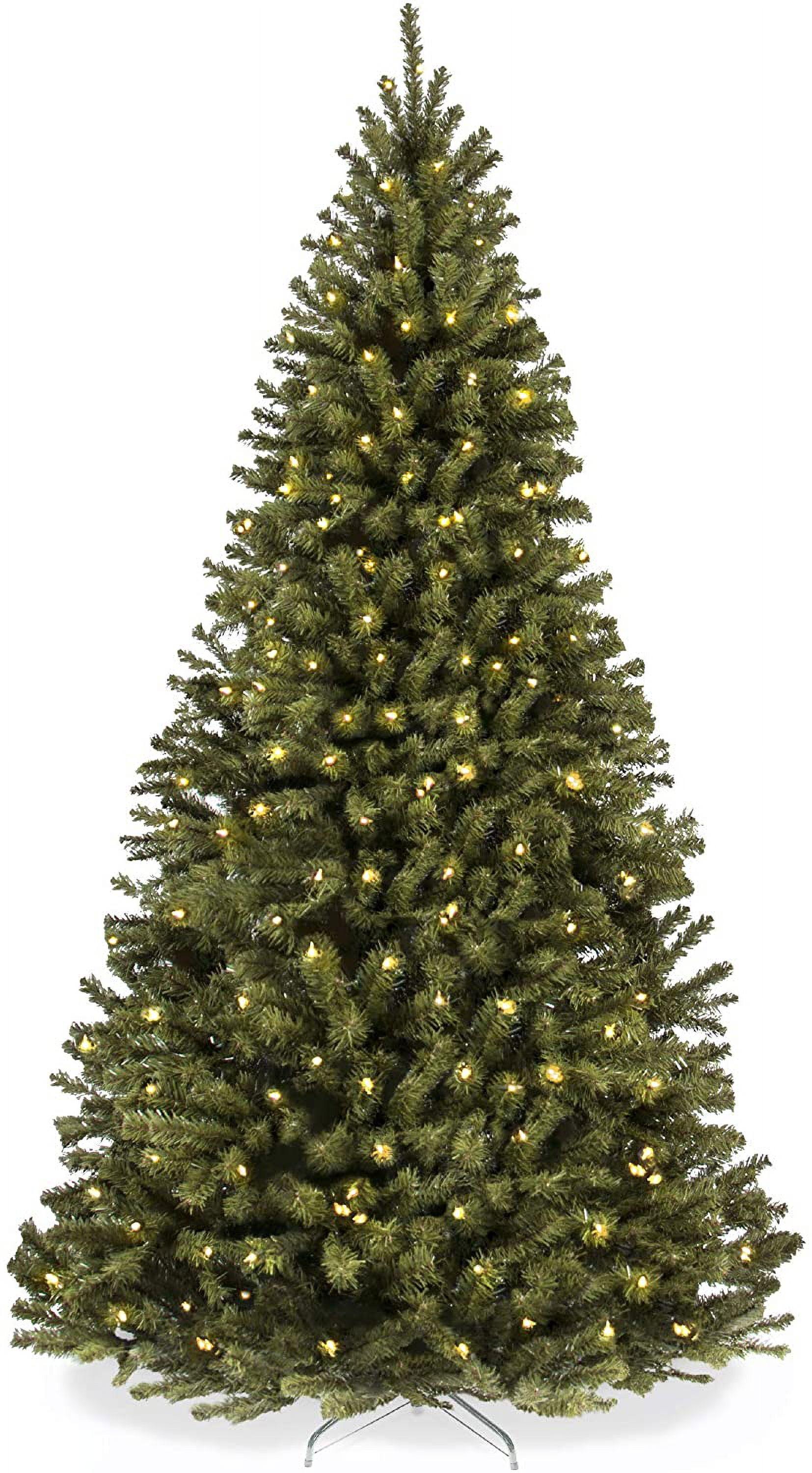 4.5ft Pre-Lit Green Spruce Artificial Christmas Tree with White Lights