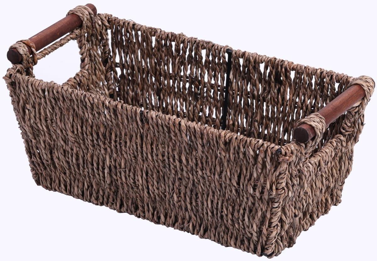 Vintiquewise Seagrass Counter-Top Basket Great for Folded Paper Towel