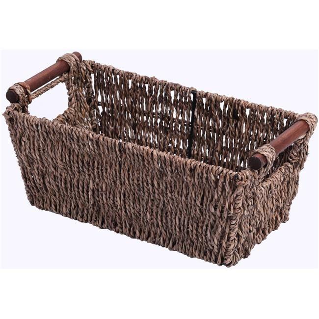 Vintiquewise Seagrass Counter-Top Basket Great for Folded Paper Towel