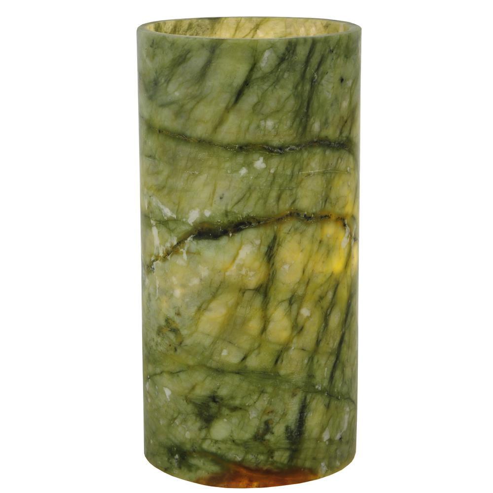 Cylindre 4" Green Jadestone Shade Handcrafted Art