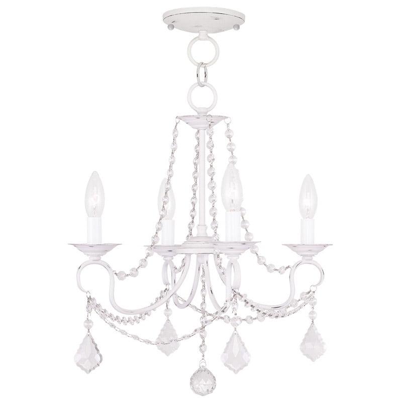 Livex Lighting Pennington 4 - Light Chandelier in  Antique White