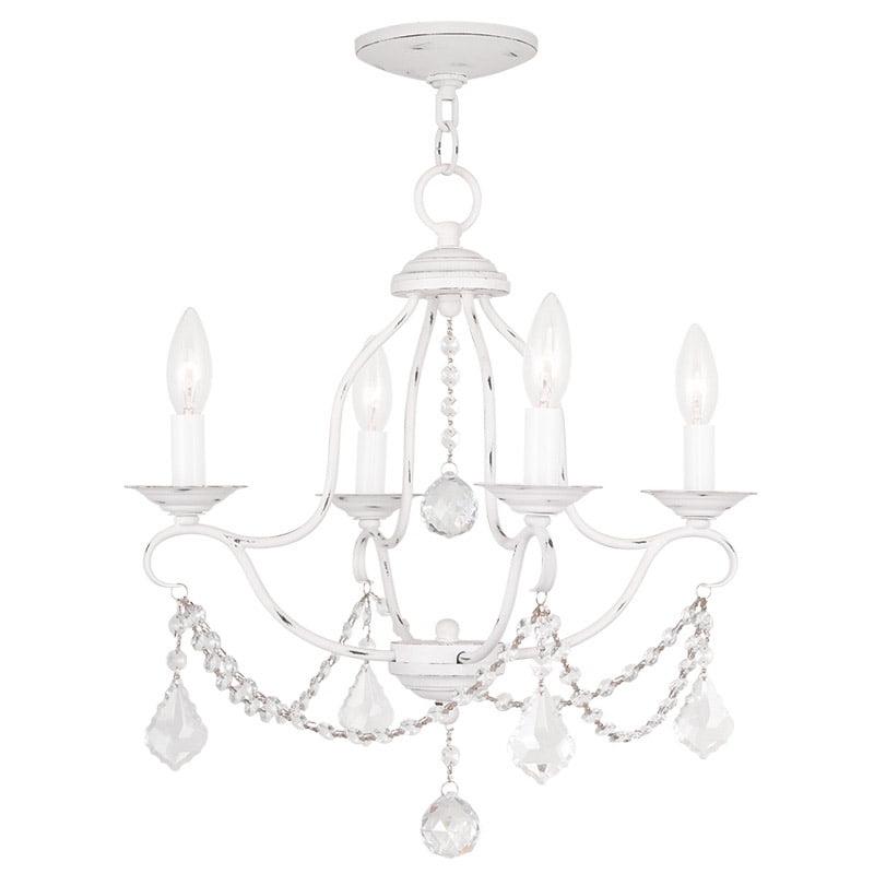 Livex Lighting Pennington 4 - Light Chandelier in  Antique White