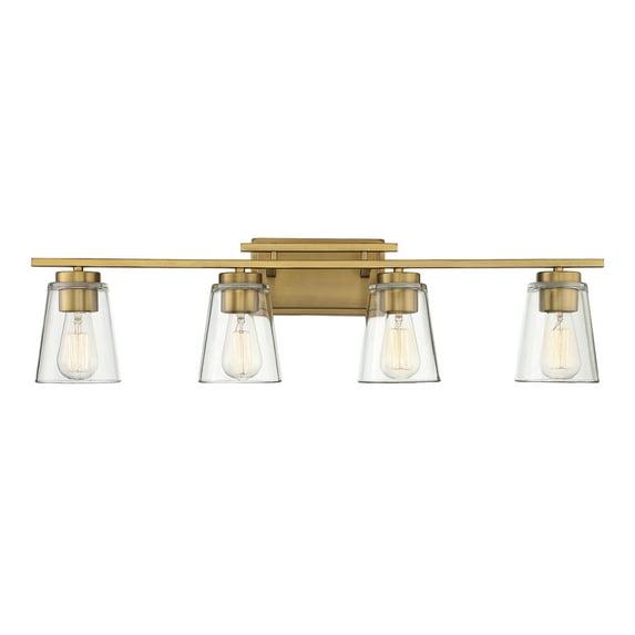 Savoy House Calhoun 4 - Light Vanity in  Warm Brass