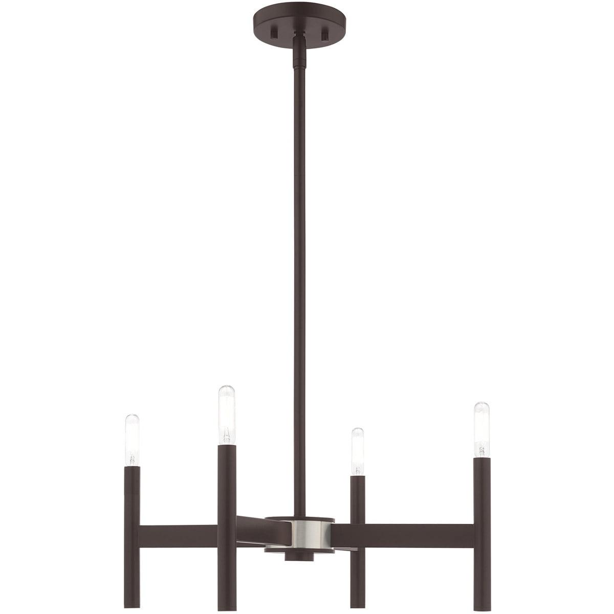 Livex Lighting Copenhagen 4 - Light Chandelier in Bronze